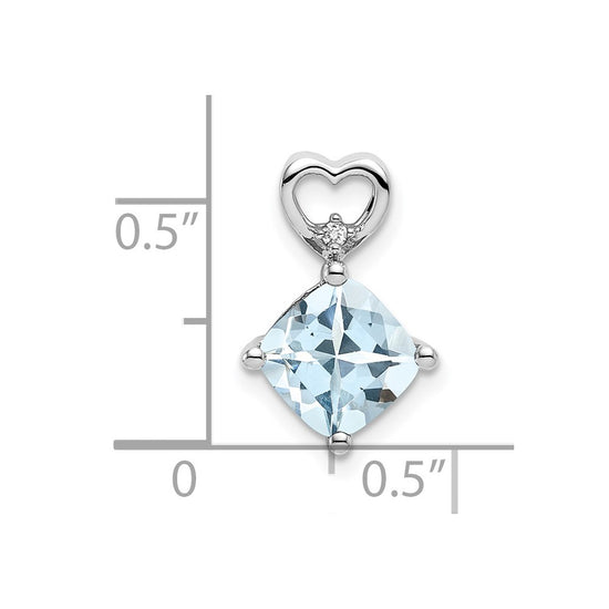 Cushion Gemstone & Diamond Pendants