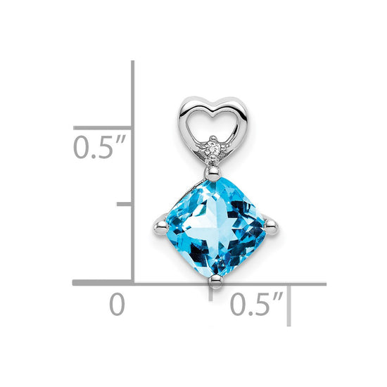 Cushion Gemstone & Diamond Pendants