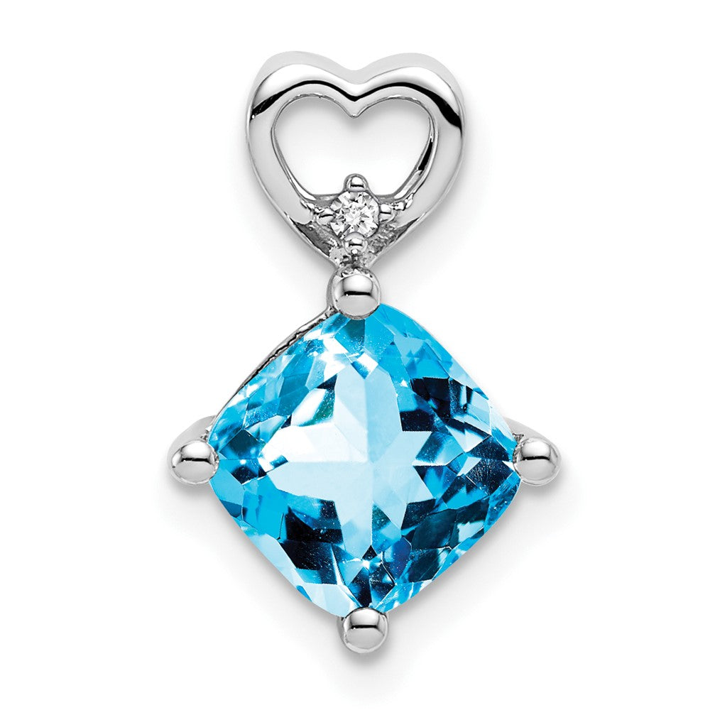 Cushion Gemstone & Diamond Pendants