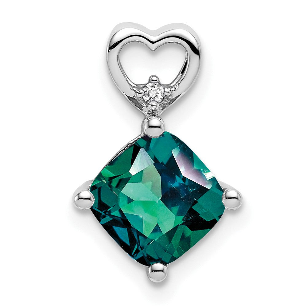 Cushion Gemstone & Diamond Pendants