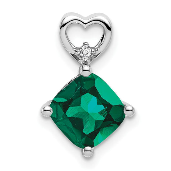 Cushion Gemstone & Diamond Pendants