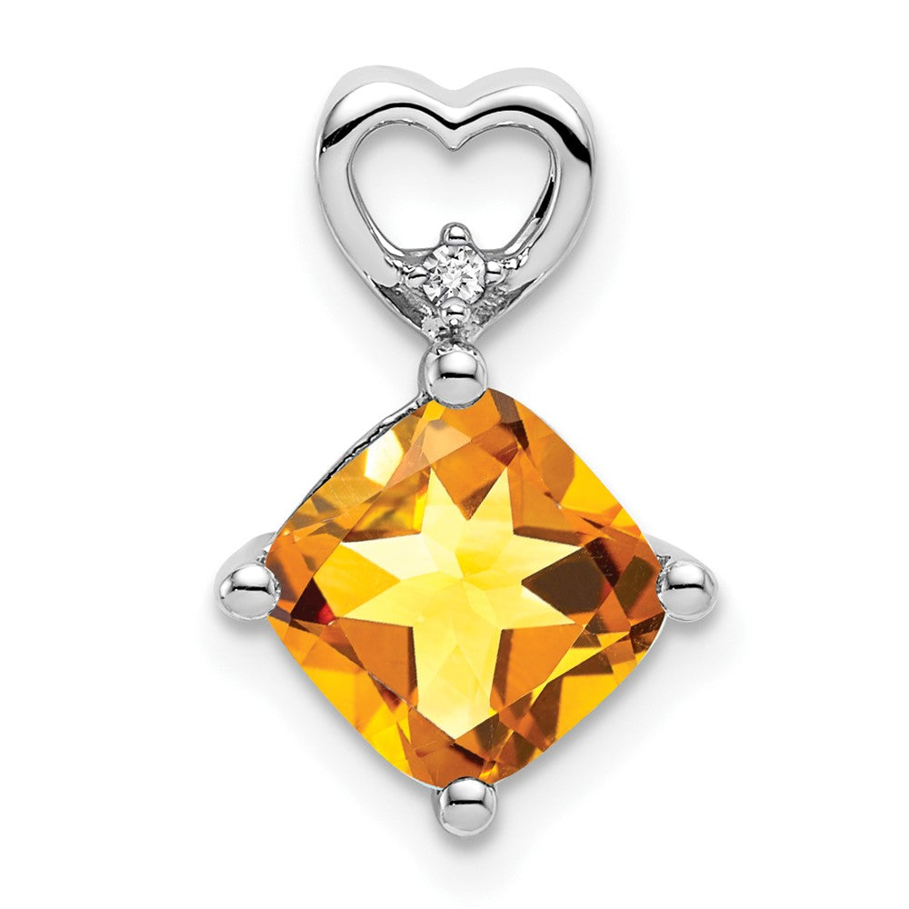 Cushion Gemstone & Diamond Pendants