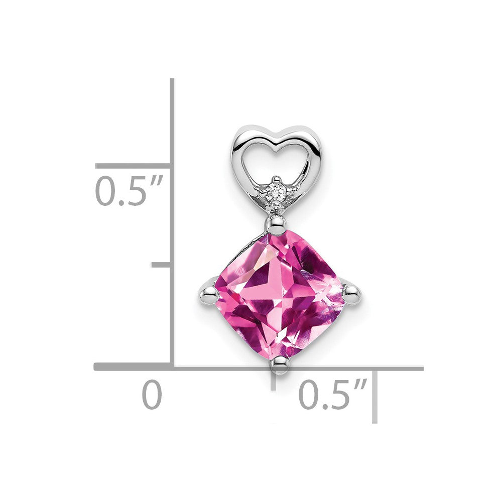 Cushion Gemstone & Diamond Pendants