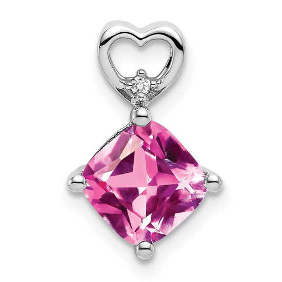 Cushion Gemstone & Diamond Pendants