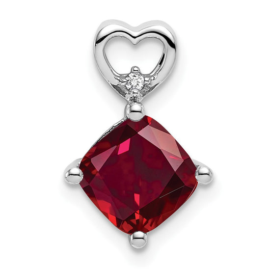 Cushion Gemstone & Diamond Pendants