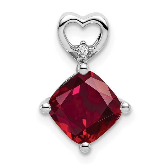 Cushion Gemstone & Diamond Pendants