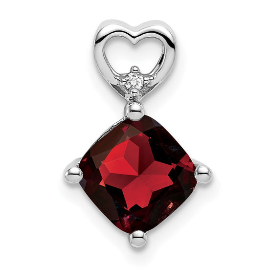 Cushion Gemstone & Diamond Pendants