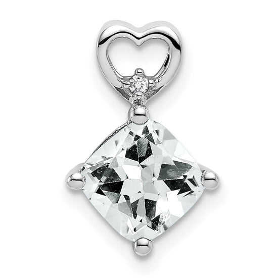 Cushion Gemstone & Diamond Pendants