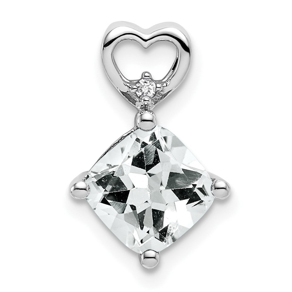 Cushion Gemstone & Diamond Pendants
