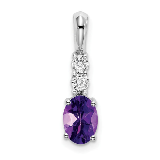 Oval Gemstone & Diamond Pendants
