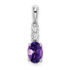 Oval Gemstone & Diamond Pendants