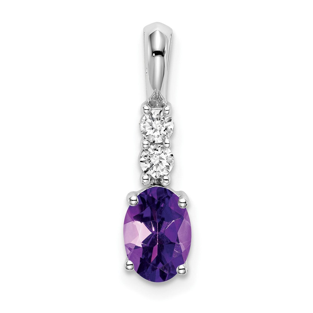 Oval Gemstone & Diamond Pendants