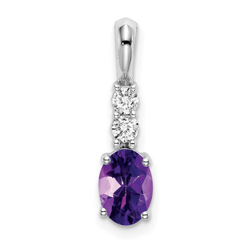Oval Gemstone & Diamond Pendants