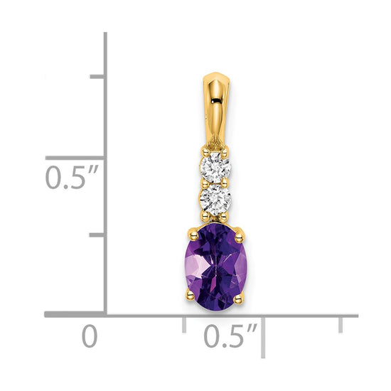 Oval Gemstone & Diamond Pendants