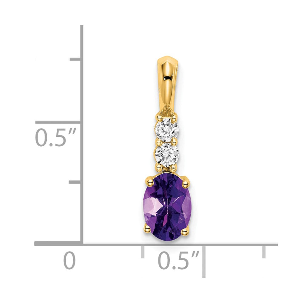 Oval Gemstone & Diamond Pendants