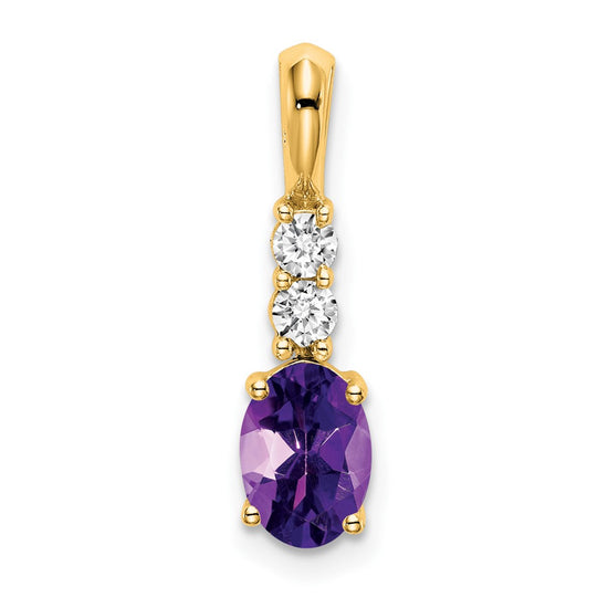 Oval Gemstone & Diamond Pendants