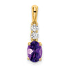Oval Gemstone & Diamond Pendants
