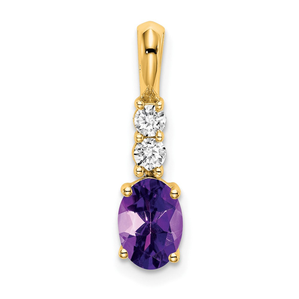 Oval Gemstone & Diamond Pendants