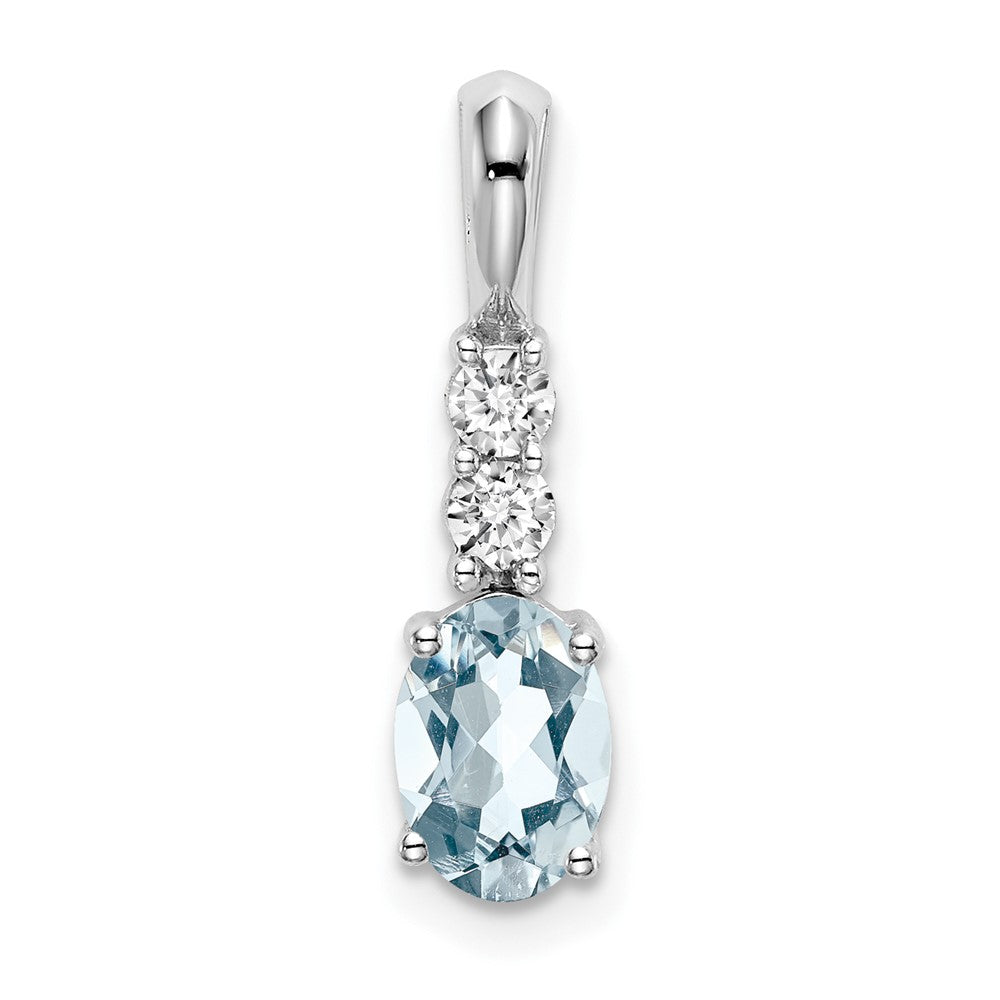Oval Gemstone & Diamond Pendants