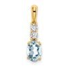 Oval Gemstone & Diamond Pendants