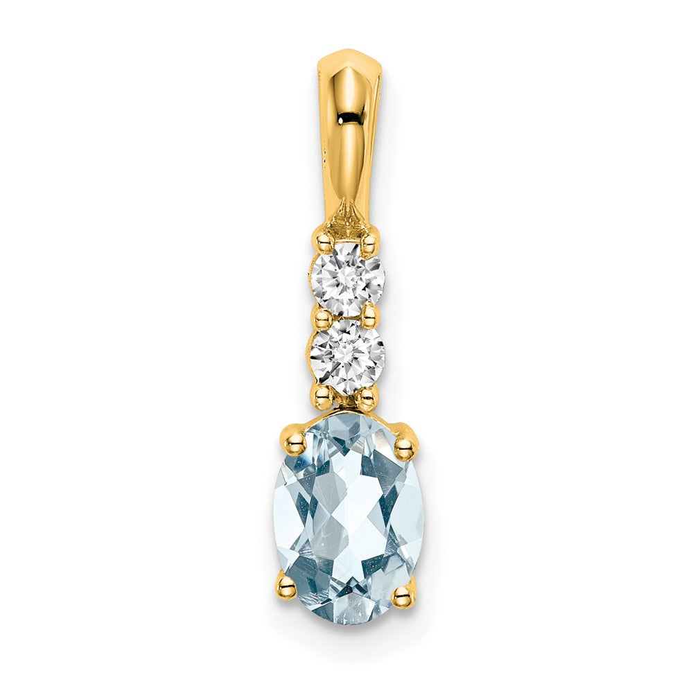 Oval Gemstone & Diamond Pendants
