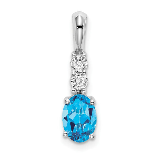 Oval Gemstone & Diamond Pendants