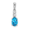 Oval Gemstone & Diamond Pendants