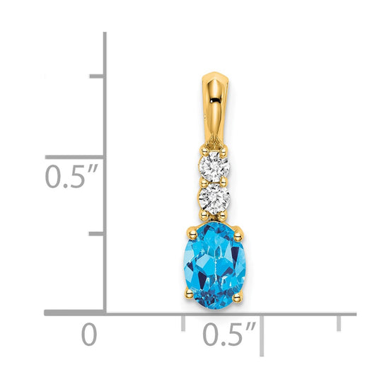 Oval Gemstone & Diamond Pendants