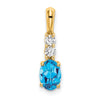 Oval Gemstone & Diamond Pendants