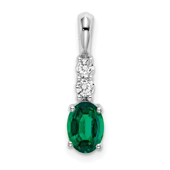 Oval Gemstone & Diamond Pendants