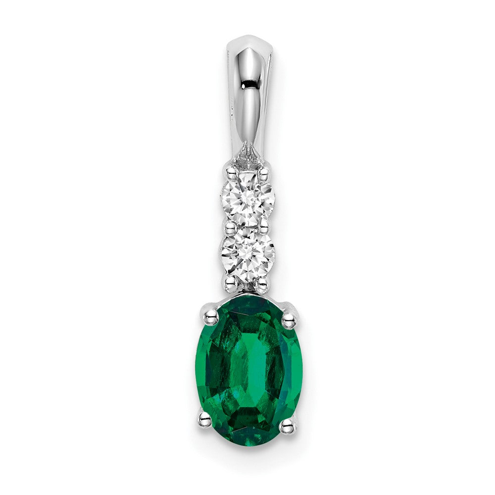 Oval Gemstone & Diamond Pendants