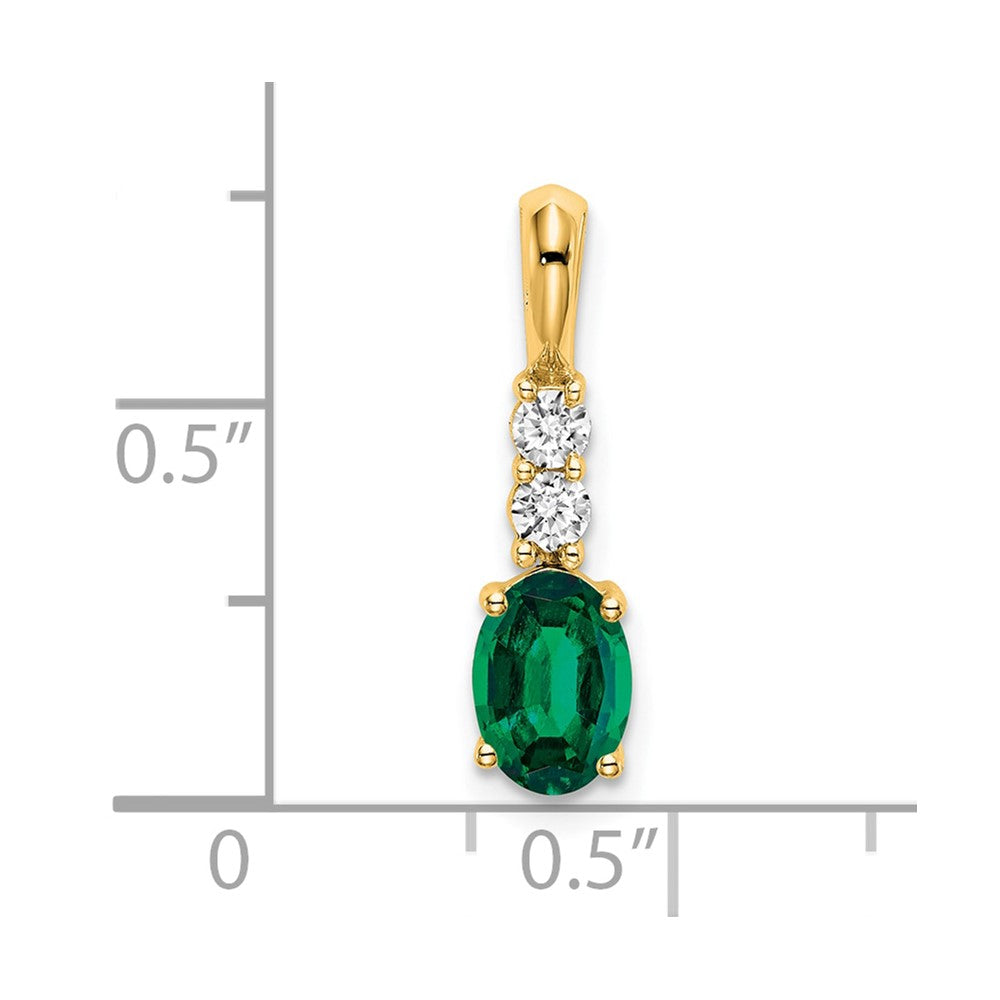 Oval Gemstone & Diamond Pendants