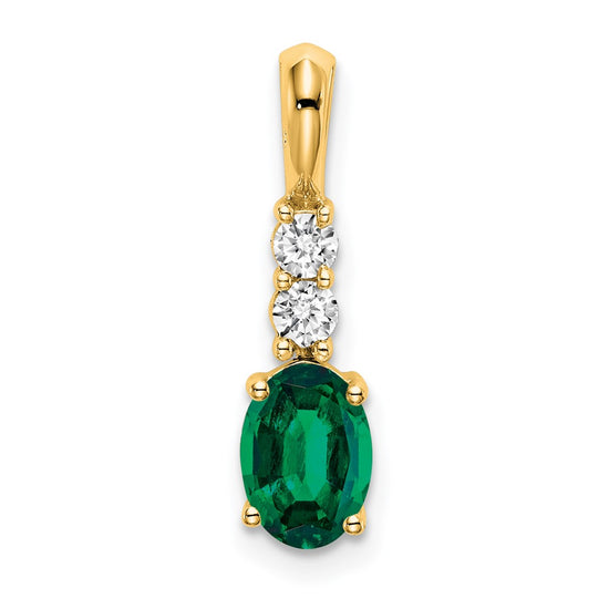 Oval Gemstone & Diamond Pendants