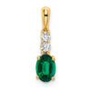 Oval Gemstone & Diamond Pendants