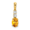 Oval Gemstone & Diamond Pendants
