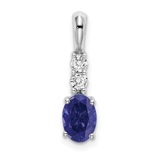Oval Gemstone & Diamond Pendants