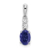 Oval Gemstone & Diamond Pendants