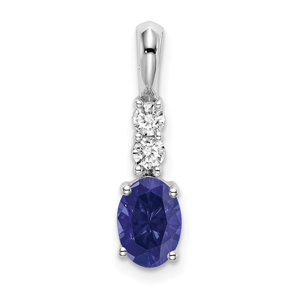 Oval Gemstone & Diamond Pendants