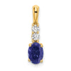 Oval Gemstone & Diamond Pendants