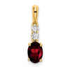 Oval Gemstone & Diamond Pendants