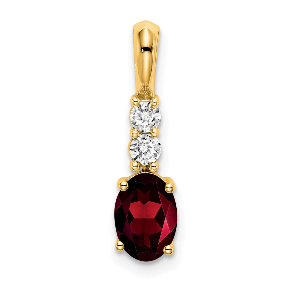 Oval Gemstone & Diamond Pendants