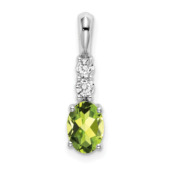 Oval Gemstone & Diamond Pendants