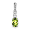 Oval Gemstone & Diamond Pendants