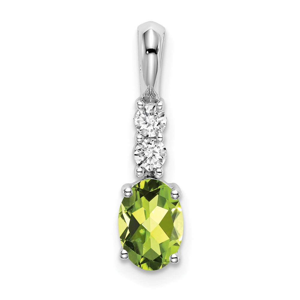 Oval Gemstone & Diamond Pendants