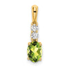 Oval Gemstone & Diamond Pendants