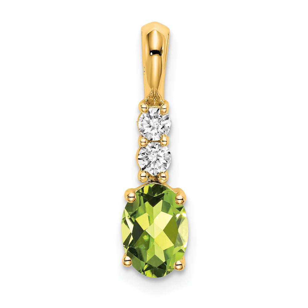 Oval Gemstone & Diamond Pendants