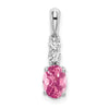 Oval Gemstone & Diamond Pendants