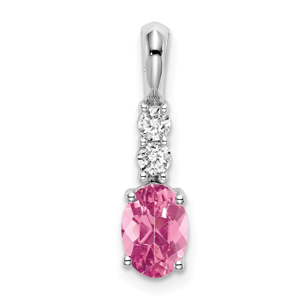 Oval Gemstone & Diamond Pendants