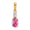 Oval Gemstone & Diamond Pendants