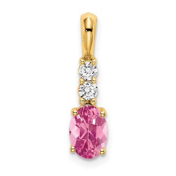 Oval Gemstone & Diamond Pendants